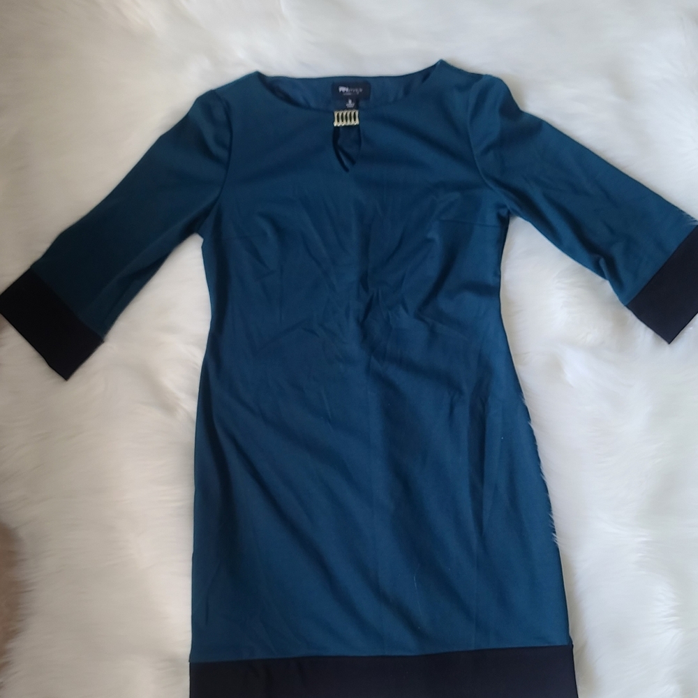Dark green heavy material dress, size 6